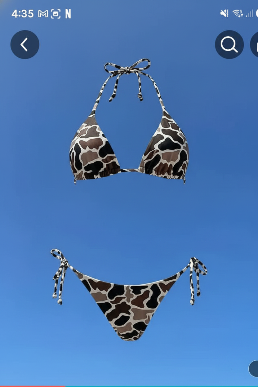 Women's Sexy 2pc. Leopard Print Swim Suit Bikini.