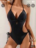 Women's One pc. High Neck Halter.