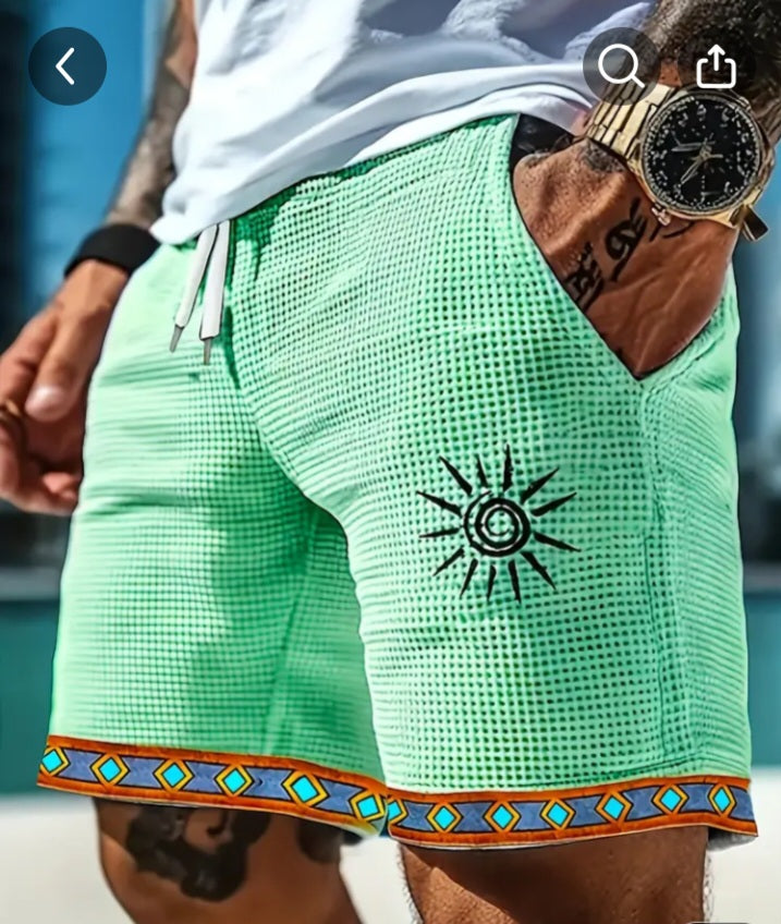 Men's Cool Beach Shorts and Printed Casual Pants.